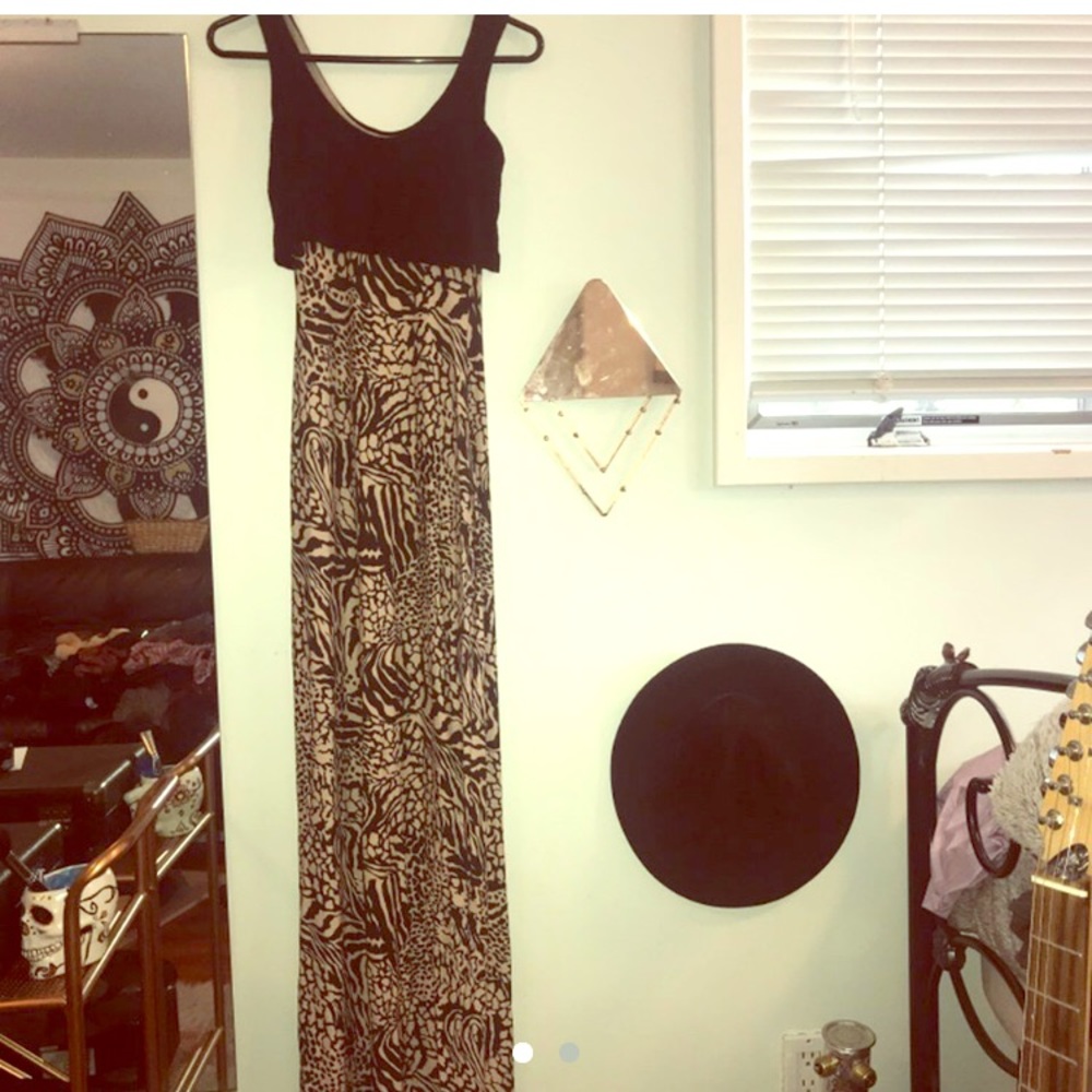 Animal print maxi dress